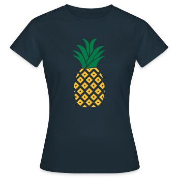 ananas - T-shirt Femme - marine - Devant - AI Model Female 172 dark (172cm)