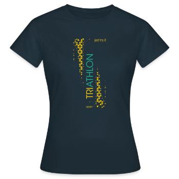TRIATHLON just try it - Women's T-Shirt - navy - Front - AI Model Female 172 dark (172cm)