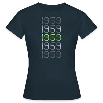1959 - T-shirt Femme - marine - Devant - AI Model Female 172 dark (172cm)