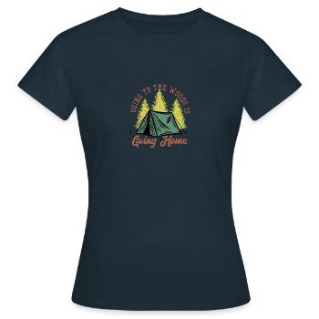Forêts - T-shirt Femme - marine - Devant - AI Model Female 172 dark (172cm)