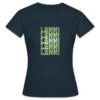 Nom de naissance Lenni - T-shirt Femme - marine - Devant - AI Model Female 172 dark (172cm)