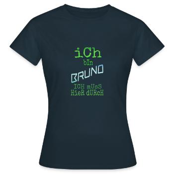 Bruno - Frauen T-Shirt - Navy - Vorne - AI Model Female 172 dark (172cm)