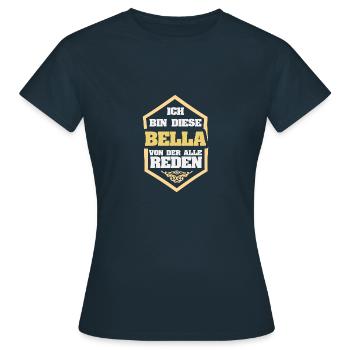 Bella - Frauen T-Shirt - Navy - Vorne - AI Model Female 172 dark (172cm)