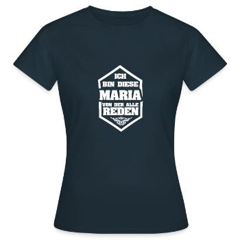 Maria - T-shirt Femme - marine - Devant - AI Model Female 172 dark (172cm)