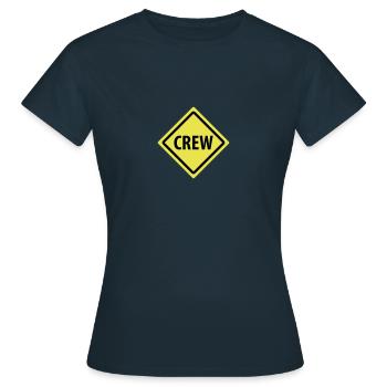 crew roadsign - T-shirt Femme - marine - Devant - AI Model Female 172 dark (172cm)
