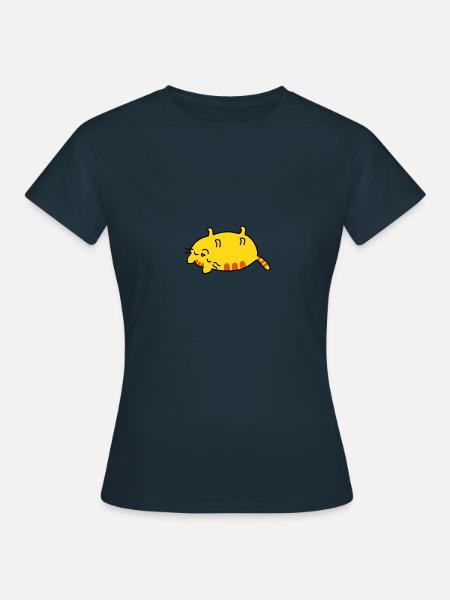 lazy cat - Frauen T-Shirt - Navy