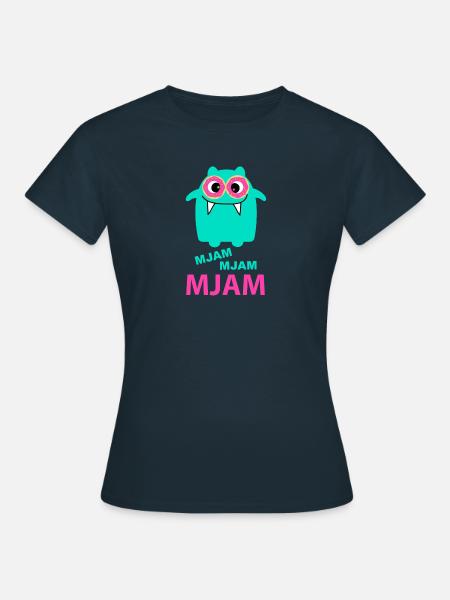 lustiges Monster - Frauen T-Shirt - Navy