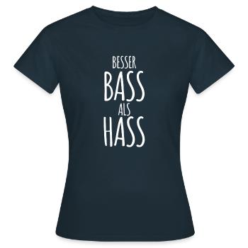 Techno Bass Techno music Spruch Geschenk - Frauen T-Shirt - Navy - Vorne - AI Model Female 172 dark (172cm)
