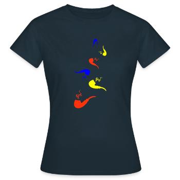 Smoking a pipe - Women's T-Shirt - navy - Front - AI Model Female 172 dark (172cm)
