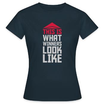 À quoi ressemblent les gagnants - T-shirt Femme - marine - Devant - AI Model Female 172 dark (172cm)