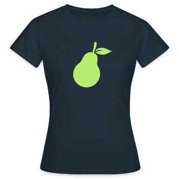 Poire - T-shirt Femme - marine - Devant - AI Model Female 172 dark (172cm)