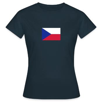 Tschechien - Frauen T-Shirt - Navy - Vorne - AI Model Female 172 dark (172cm)