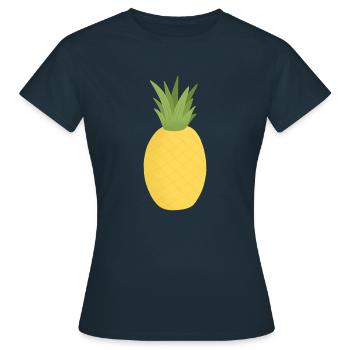 Ananas - Frauen T-Shirt - Navy - Vorne - AI Model Female 172 dark (172cm)