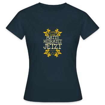 Matts - Frauen T-Shirt - Navy - Vorne - AI Model Female 172 dark (172cm)