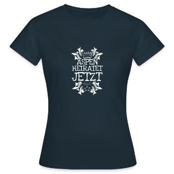 Bachelor Aspen - T-shirt Femme - marine - Devant - AI Model Female 172 dark (172cm)