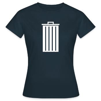 Poubelle - T-shirt Femme - marine - Devant - AI Model Female 172 dark (172cm)