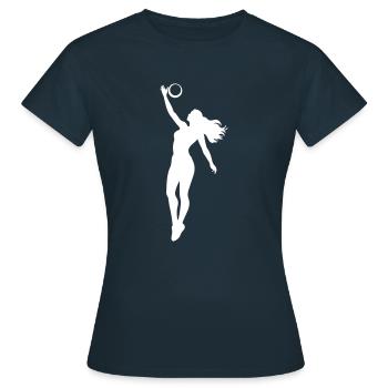 Volleyball Spielerin Symbol - Frauen T-Shirt - Navy - Vorne - AI Model Female 172 dark (172cm)