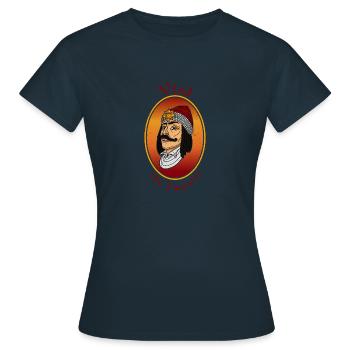 Balkans Roumanie Vlad Tepes Empaleur Vampire - T-shirt Femme - marine - Devant - AI Model Female 172 dark (172cm)