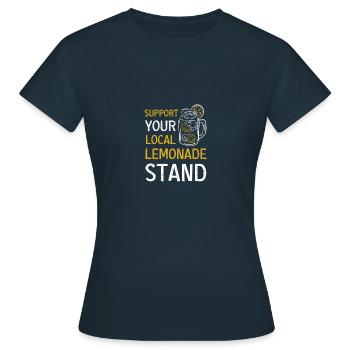 Limonade Zitrone Getränk Limo Geschenk - Frauen T-Shirt - Navy - Vorne - AI Model Female 172 dark (172cm)