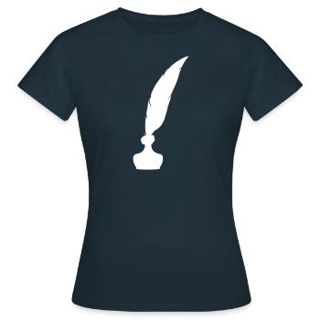 Stylo dans l'encrier - T-shirt Femme - marine - Devant - AI Model Female 172 dark (172cm)