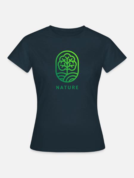 NATURE - Frauen T-Shirt - Navy