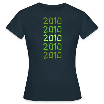 2010 2010 - T-shirt Femme - marine - Devant - AI Model Female 172 dark (172cm)