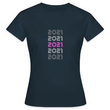 Style 2021 - T-shirt Femme - marine - Devant - AI Model Female 172 dark (172cm)