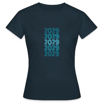 Single 2029 - T-shirt Femme - marine - Devant - AI Model Female 172 dark (172cm)