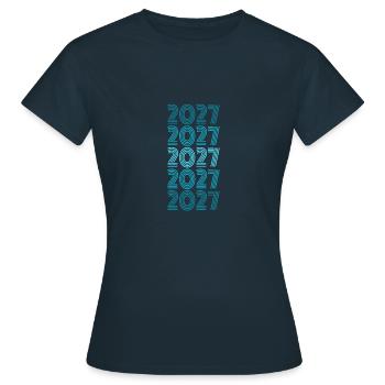 Célibataire 2027 - T-shirt Femme - marine - Devant - AI Model Female 172 dark (172cm)