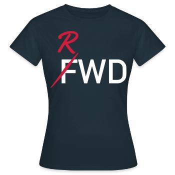 Dérive de la dérive de la propulsion arrière RWD - T-shirt Femme - marine - Devant - AI Model Female 172 dark (172cm)