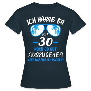 30. Geburtstag 30 - Frauen T-Shirt - Navy - Vorne - AI Model Female 172 dark (172cm)