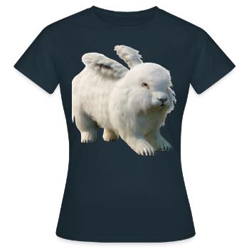 Lapin Angora moelleux - T-shirt Femme - marine - Devant - AI Model Female 172 dark (172cm)
