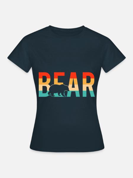 Bär bear retro - Frauen T-Shirt - Navy