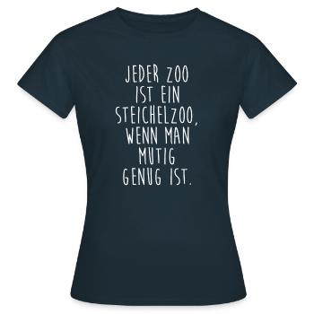 Chaque zoo est un zoo - T-shirt Femme - marine - Devant - AI Model Female 172 dark (172cm)