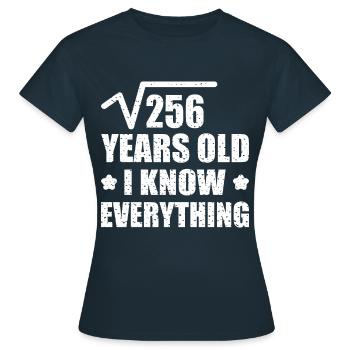 racine 256 16 ans 16. anniversaire maths nombre - T-shirt Femme - marine - Devant - AI Model Female 172 dark (172cm)