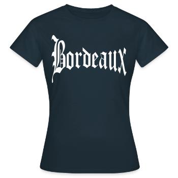 Bordeaux - T-shirt Femme - marine - Devant - AI Model Female 172 dark (172cm)