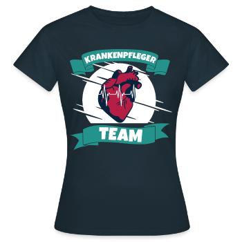 Krankenpfleger team - Frauen T-Shirt - Navy - Vorne - AI Model Female 172 dark (172cm)