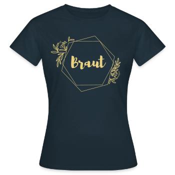 Braut - Junggesellinenabschied - Frauen T-Shirt - Navy - Vorne - AI Model Female 172 dark (172cm)