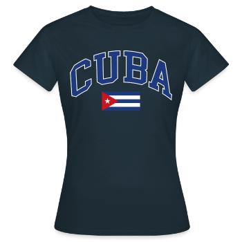 Cuba - T-shirt Femme - marine - Devant - AI Model Female 172 dark (172cm)