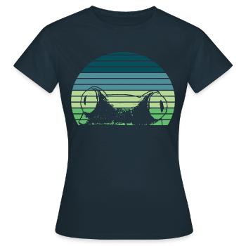 Frog Eyes Reptiles Amphibians Frogs Toads - Women's T-Shirt - navy - Front - AI Model Female 172 dark (172cm)