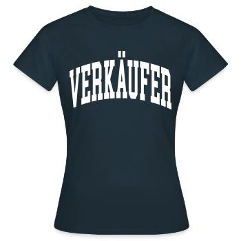 Verkäufer - Frauen T-Shirt - Navy - Vorne - AI Model Female 172 dark (172cm)