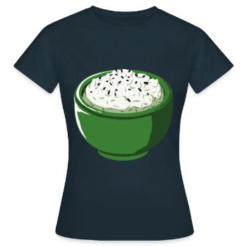 Riz - Riz coréen - T-shirt Femme - marine - Devant - AI Model Female 172 dark (172cm)
