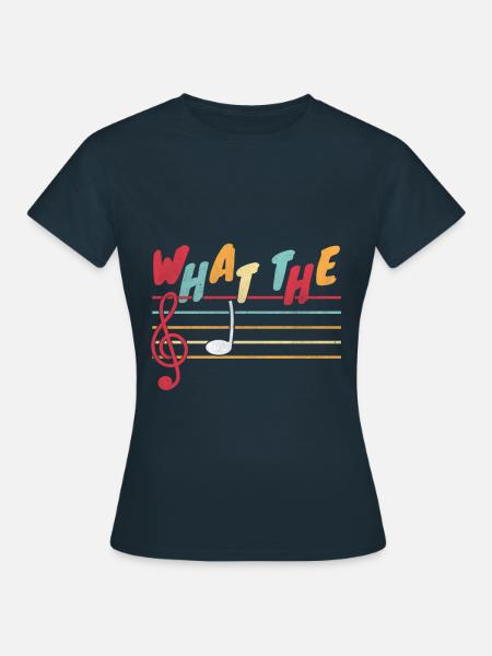Musik Musiknoten - Dame-T-shirt - marineblå