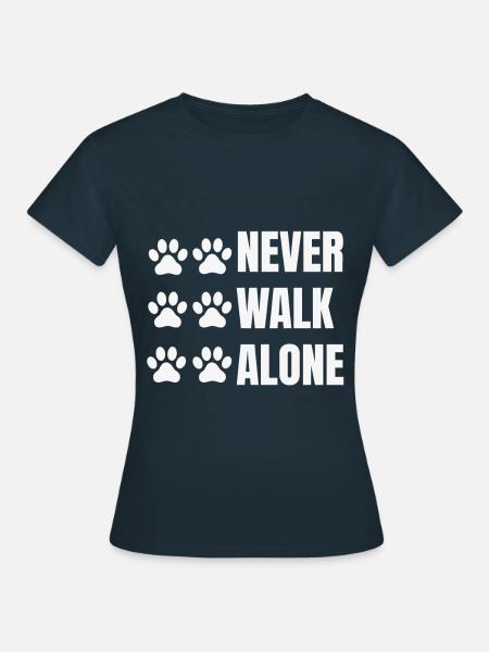 Pfote Tatze Haustier Spruch - Frauen T-Shirt - Navy