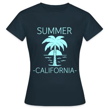 California - Women's T-Shirt - navy - Front - AI Model Female 172 dark (172cm)