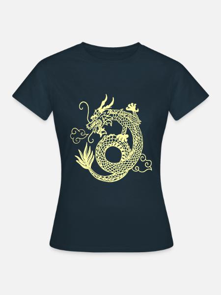 chinesischer Drache - Frauen T-Shirt - Navy