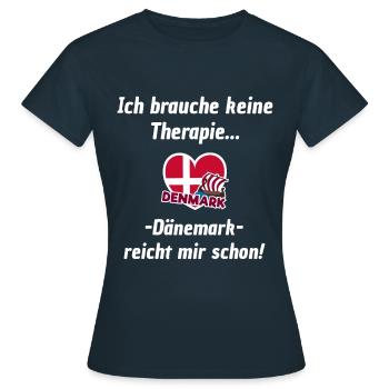 Dänemark - Frauen T-Shirt - Navy - Vorne - AI Model Female 172 dark (172cm)