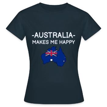 Australia - Women's T-Shirt - navy - Front - AI Model Female 172 dark (172cm)