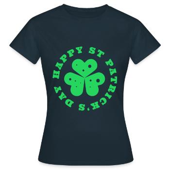 St Patricks Day, St Patricks Day, St Patricks Day - T-shirt Femme - marine - Devant - AI Model Female 172 dark (172cm)