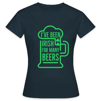 St Patricks Day, St Patricks Day, St Patricks Day - Frauen T-Shirt - Navy - Vorne - AI Model Female 172 dark (172cm)